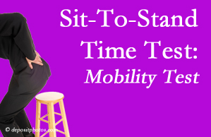 Easley chiropractic patients are encouraged to check their mobility via the sit-to-stand test…and improve mobility by doing it!