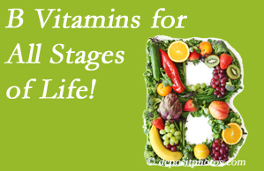  Young Chiropractic suggests a check of your B vitamin status for overall health throughout life. 